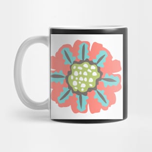 Coral Mod Flower Mug